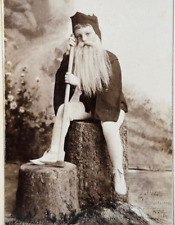 Antique Cabinet Card Photograph Child Boy In Elf Costume. picture