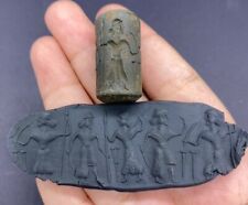 Middle Eastern Antiquities Ancient Sumerian Art Story Scene Intaglio Cylinder Se picture