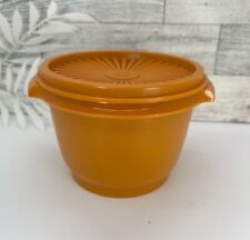 Vintage Tupperware Burnt Orange Servalier Container Bowl # 886-31 with Lid picture