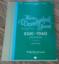 Those Wonderful Years 1920-1940 Professional Song Book guitar vocal sheet music picture