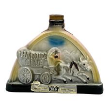 Vintage Jim Beam Whiskey Decanter Bottle Harold's Club Or Bust 1969 Empty picture