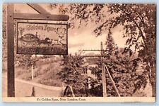 New London Connecticut CT Postcard Ye Golden Spur Exterior c1913 Vintage Antique picture