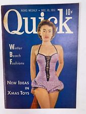 Quick News Weekly Magazine December 10 1951 cover Winter Beach Fashions picture