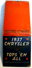 1937 CHRYSLER  MATCHCOVER  20 STRIKES picture