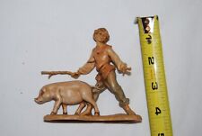 FONTANINI CLEMENT Boy herding Pig #223 - 1983 Nativity figure picture