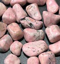 Tumbled Pink Rhodonite (3 pcs) Polished Stones Natural Gemstones Crystals picture