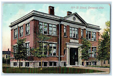 1909 Entrance to 15th Street School Conneaut Ohio OH Antique Posted Postcard picture