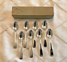 INTERNATIONAL SILVERPLATE VINTAGE SET OF  8 COFFEE SPOONS 4-3/8” ORIG BOX VGUC  picture