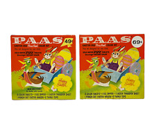 (2) Vintage PAAS Easter Egg Pure Food Color Kits Fizz Tablets Unused picture