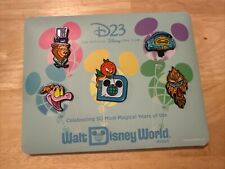 NEW D23 Official Disney Fan Club 5 Pin Set 50th Anniversary WDW Figment Orange picture