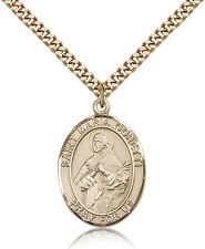 Saint Maria Goretti Medal For Men - Gold Filled Necklace On 24 Chain - 30 Da... picture