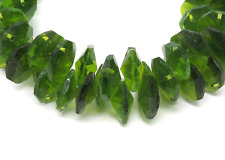 Faceted Vaseline Cousins Green Trade Beads New Czech picture