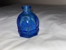 Vintage Wheaton NJ Mini Glass Ink Bottle Blue Carter Cathedral 2.5
