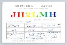 Vintage Ham Radio CB Amateur QSL QSO Postcard JH2LMH Shizuoka Japan 1974 picture