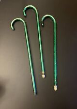 Rare Vtg Kentlee? Enormous 16” Mercury Glass Candy Canes Set Of 3 MCM picture
