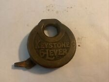 Vintage/Antique FRAIM KEYSTONE 6-Lever Pancake Push-Key Padlock picture