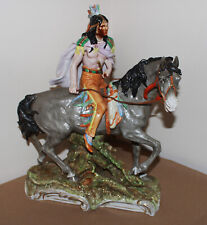 Vintage Scheibe Alsbach Porcelain Figurine Indian Riding Horse Germany 16