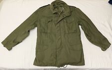 1980s US Military Green OG-107 Cold Weather Field Coat Jacket Size Medium Long picture