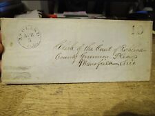 1860s? Pre Civil War ? Ashland to Mansfield Ohio Clerk of Courts 29 Cents Due picture