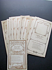 ANTIQUE POST MORTEM CARDS MEMORIAL UNUSED  LOT 8 + 1 CARD FROM LEPSIC OH AGE 25 picture