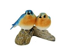 Eastern Blue Yellow Birds on a Tree Figurine Statue Figure picture