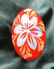 Vintage Hand painted  wooden Polish/European pysanky egg picture