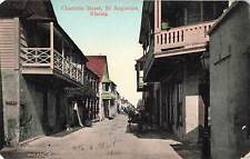 Vintage Postcard Old Charlotte Street, St. Augustine, Florida 1910 picture