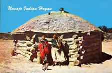 Navaho Indians and Their Hogan New Mexico 1969 Postmark Vintage Postcard picture