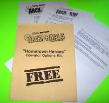 Arch Rivals 1989 Original Hometown Heroes Arcade Game Paperwork Vintage Retro picture