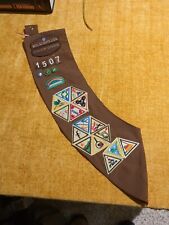 VINTAGE GIRL SCOUT  UNIFORM SASH WITH PATCHES AND PINS picture