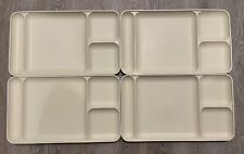 Vintage Stackable Tupperware Divided Food Lunch Trays Set of 4, Beige 1535-5 picture