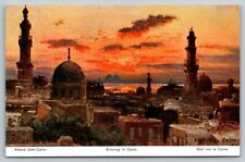 Egypt  Evening in Cairo   Postcard picture