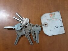 LOT OF 7 ANTIQUE VINTAGE LOCKWOOD KEYS FOR HOTEL ROGERS LEBANON NH picture