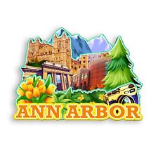 Ann Arbor Michigan USA Refrigerator magnet 3D travel souvenirs wood gift picture