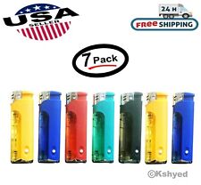 (7 Pack) 5-Flags Refillable Butane Flame AST Lighter (Colored LED Flashlight)New picture