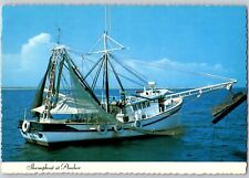 Postcard Shrimpboat at Anchor Boat  picture