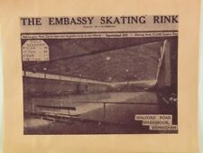 1930's-50's The Embassy Skating Rink Birmingham England Skating Label B4 picture