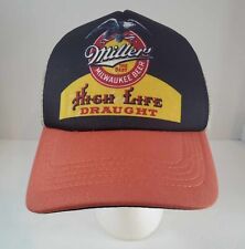 New Miller High Life Beer Vintage Label Trucker Snapback Cap Hat picture