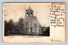 Coudersport PA- Pennsylvania, First Baptist Church, Vintage c1907 Postcard picture