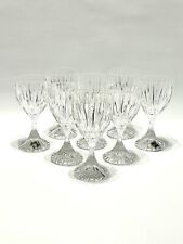 Set Of 8 Vintage Mikasa Park Lane Full Lead Clear Cut Wine Glass Goblet 6 3/8” picture