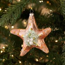 Robert Stanley Starfish Ornament Blown Glass Jewels Glitter Ornament Gift Idea picture