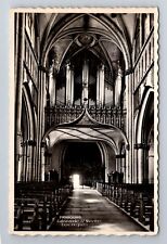 Fribourg Switzerland, RPPC Cathedrale St Nicolas Les Orgues, Vintage Postcard picture