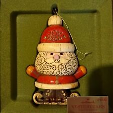 Hallmark 1970s Tree Trimmer Ornaments Col. “Yesteryears” Santa 4”Ht picture