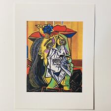 Vintage Phaidon Press Postcard “Weeping Woman” Pablo Picasso Abstract Art P2 picture