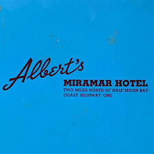 1950s Albert's Miramar Hotel Restaurant Menu Half Moon Bay Highway 1 CA #2 picture