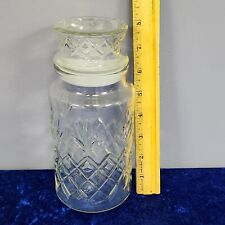 Vintage 1983 Mr. Peanut Clear Glass Canister Planters Jar with Lid - Logo Bottom picture