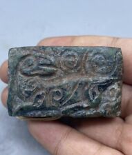 Extremely Amazing Old Near Eastern Era Square Bead With Different Story Engrave picture