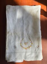 Vintage Tea Cloth Napkin Embroidered 26 X 17” picture