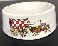 Ceramic Chuck Wagon (Purina) Ashtray, Vintage, Great Graphics picture
