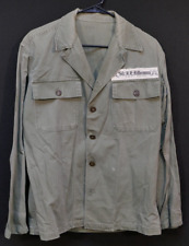 Korean War US Army SFC R.E. Kitterman HBT Combat Shirt, Theater Name Tape Armor picture